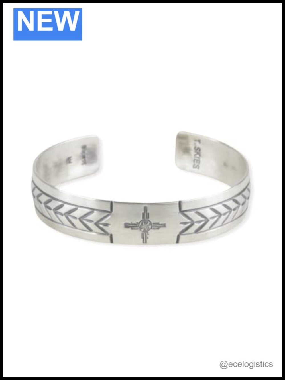Sterling Silver Hand Stamped Cuff Bracelet